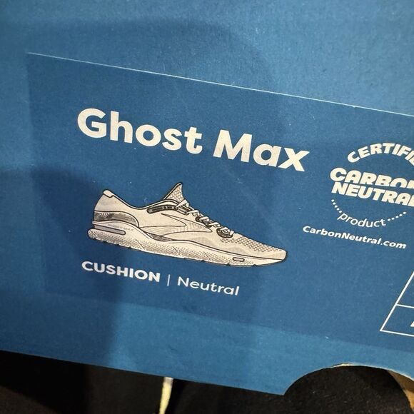 Brooks Ghost Max Size 10.5 D Support Running Shoes White Mens Training Jogging - Picture 8 of 8